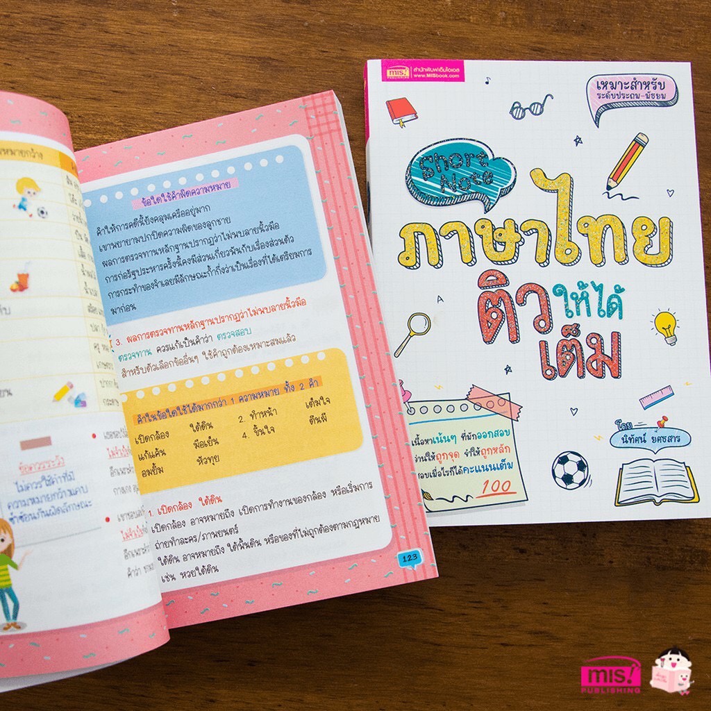 หนังสือ Short Note ภาษาไทย ติวให้ได้เต็ม ระดับ ประถม - มัธยม