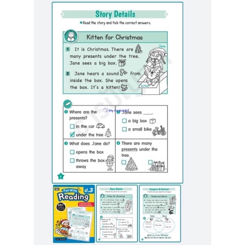 หนังสือหัดอ่านภาษาอังกฤษ Fun With Reading ป.1-6 #ธารปัญญา