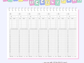 study weekly planner ใช้ได้นาน 1 ปี+