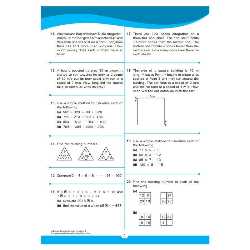 Global Education หนังสือแบบฝึกหัดคณิตศาตร์ภาอังกฤษโอลิมปิกป.4  Mathematical Olympiad Training Book Level 4