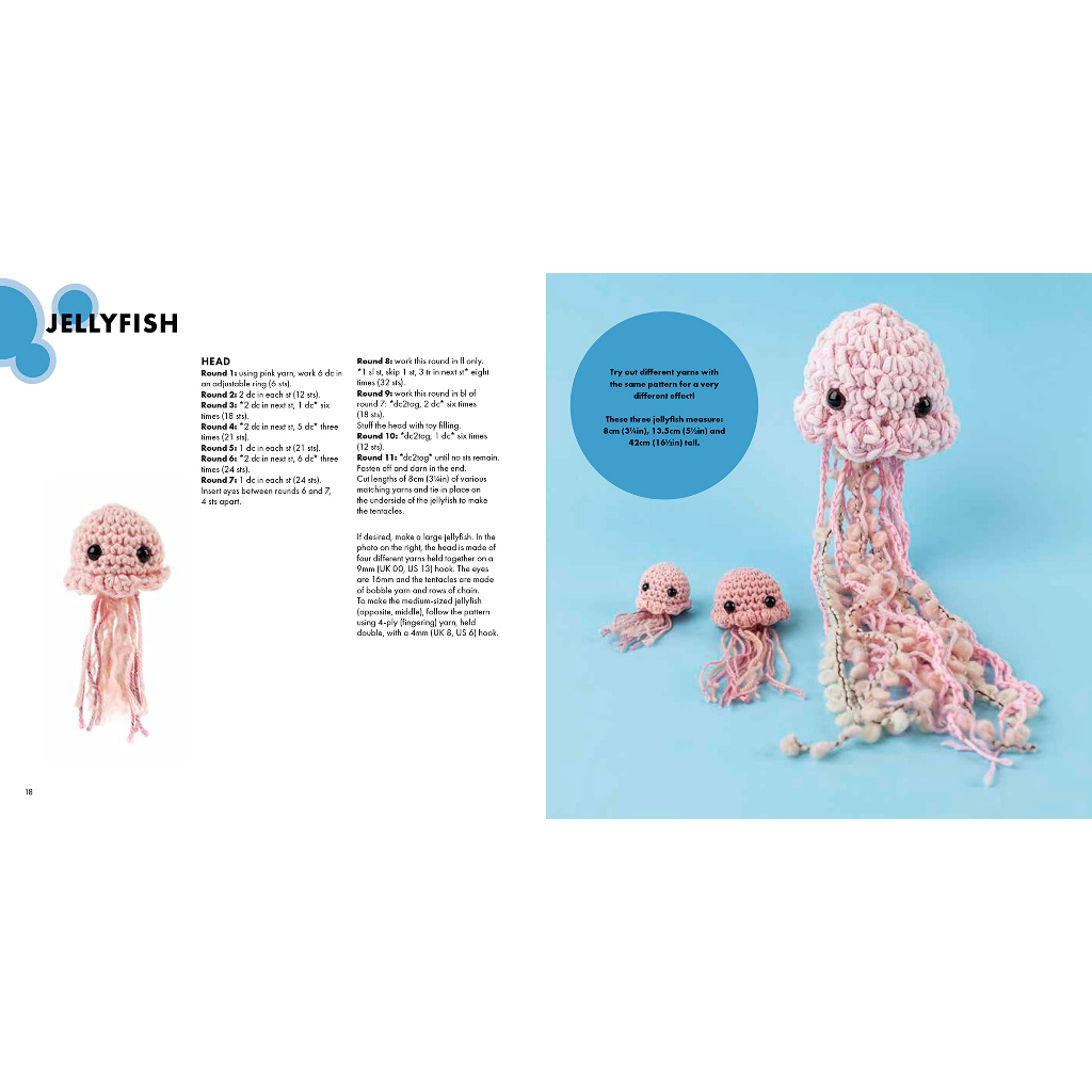 Mini Amigurumi Ocean 26 Tiny Sea Creatures to Crochet Sarah Abbondio Hardback