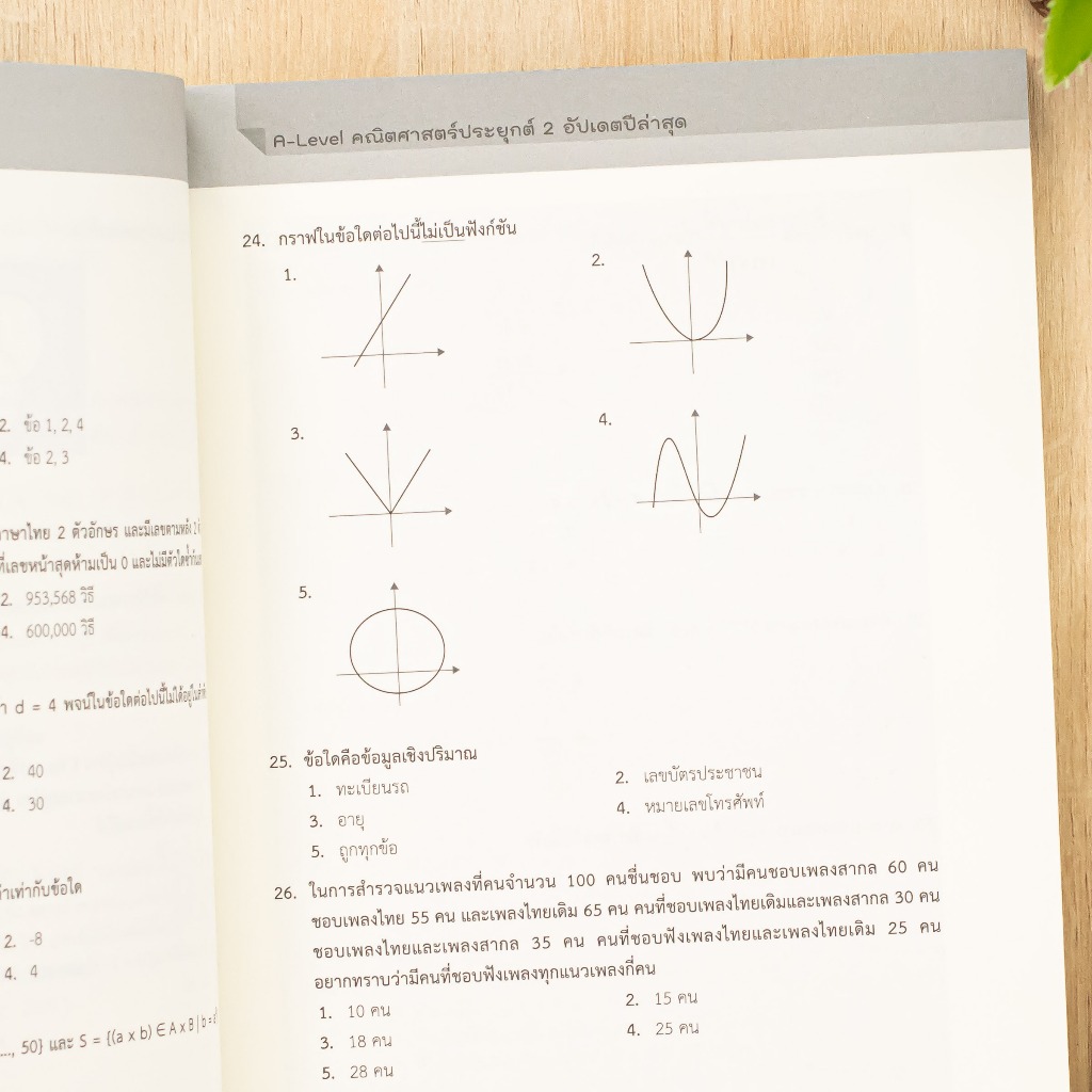 Thinkbeyond Book(ธิงค์บียอนด์ บุ๊คส์) หนังสือ A-Level คณิตศาสตร์ประยุกต์ 2 อัปเดตปีล่าสุด 9786164494923