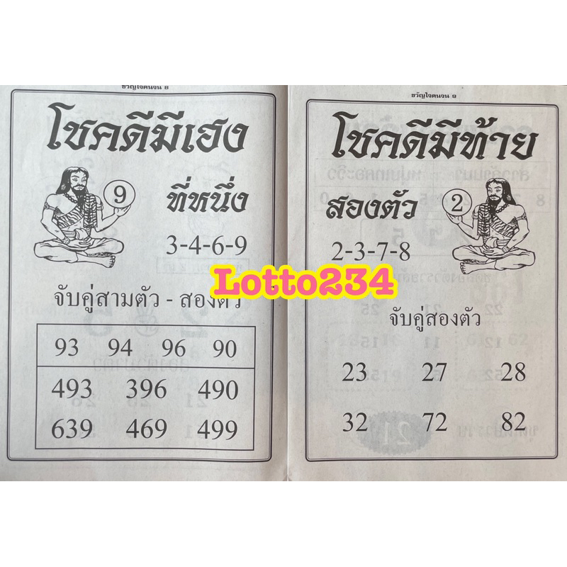 ขวัญใจคนจน รายงวด งวดใหม่ หนังสือหวย ล็อตเตอรี่ เลขเด็ด เลขดัง