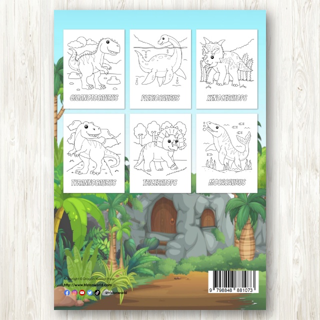 สมุดระบายสีไดโนเสาร์ - Dinosaur Coloring Book