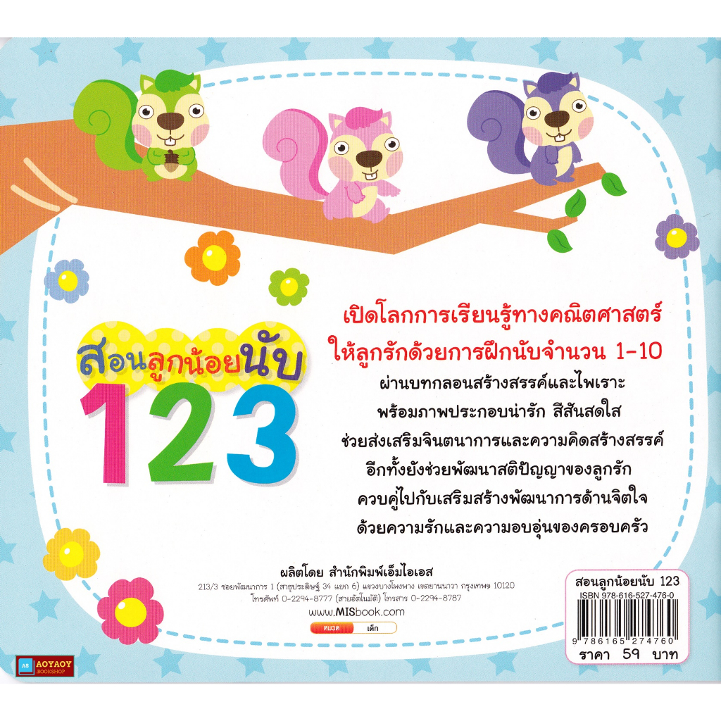 หนังสือ สอนลูกน้อยนับ 123