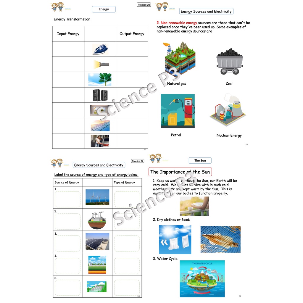 ใบงาน แบบฝึกหัดพร้อมเฉลย วิชา Science EP ป. 3