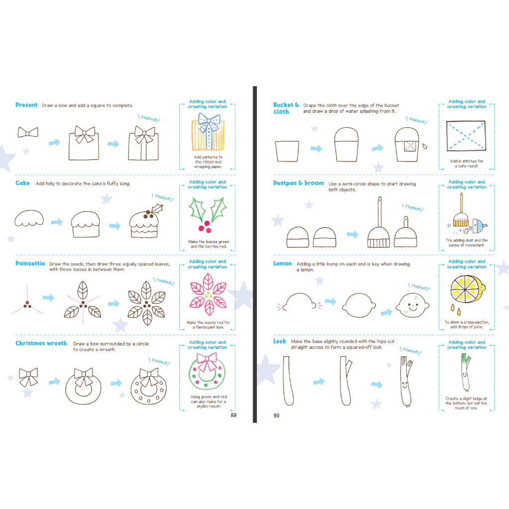 [ΡƉF] หนังสือ How to Draw Cute Doodles and Illustrations: A Step-by-Step Beginner