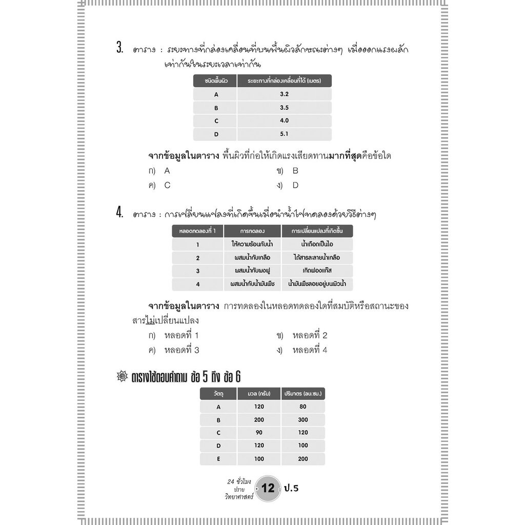 ตะลุยข้อสอบ 24 ชั่วโมง ปราบวิทยาศาสตร์ ป.5 (หลักสูตรใหม่) โดย พ.ศ. พัฒนา