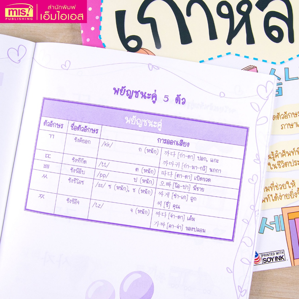 หนังสือคัดเกาหลี 한국어교본 ฝึกคัดตัวอักษรและคำศัพท์ภาษาเกาหลี