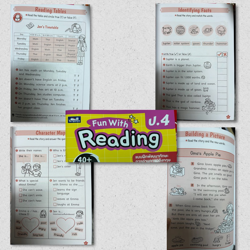 หนังสือหัดอ่านภาษาอังกฤษ Fun With Reading ป.1-6 #ธารปัญญา