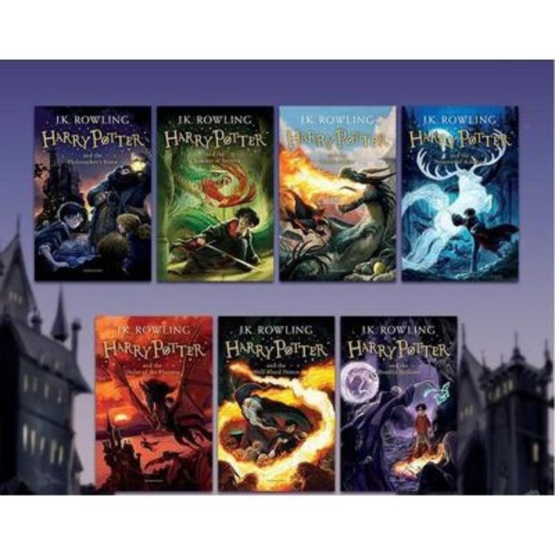 หนังสือชุดภาษาอังกฤษ Harry Potter 1-8哈利波特全英系列书籍1-8Harry Potter English Series Books 1-8