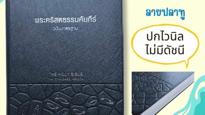 พระคัมภีร์ขนาดกลาง ปกไวนิล สีดำ 14.5x21.0 cm พระคริสตธรรมคัมภีร์ คริสเตียน พระเจ้า พระเยซู GOD JESUS