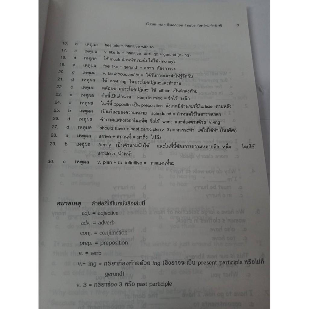 ลุยข้อสอบ ! GRAMMAR Success Tests for M.4-5-6