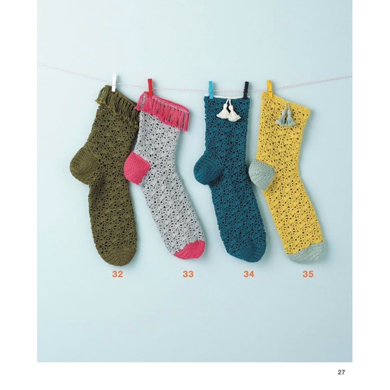 หนังสือญี่ปุ่น Crochet Socks ถักโครเชต์ถุงเท้า #9784529071895