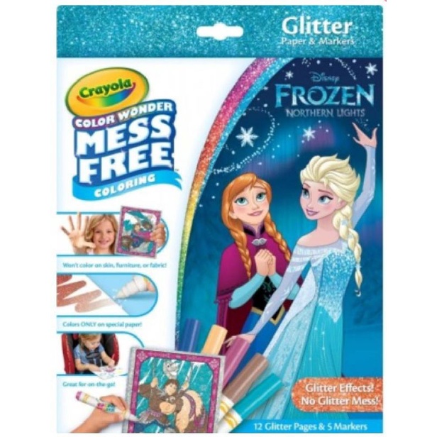 CRAYOLA Color Wonder Mess Free Coloring Frozen Glitter Effects! #FROZEN ชุดระบายโฟรเซ่นสีเมจิกกากเพชรมหัศจรรย์