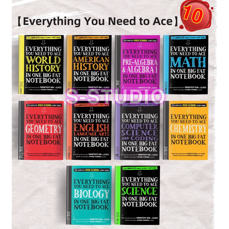 Everything You Need to Ace in English Math Pre Algebra GeometryOne Big Fat Notebook Big Fat Notebooks หนังสือภาษาอังกฤษ