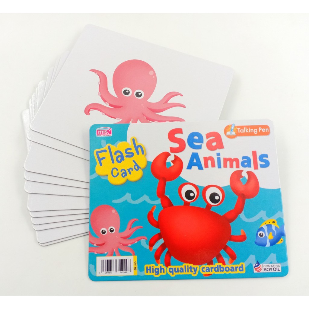 MISBOOK การ์ด Flash Card - Sea Animals