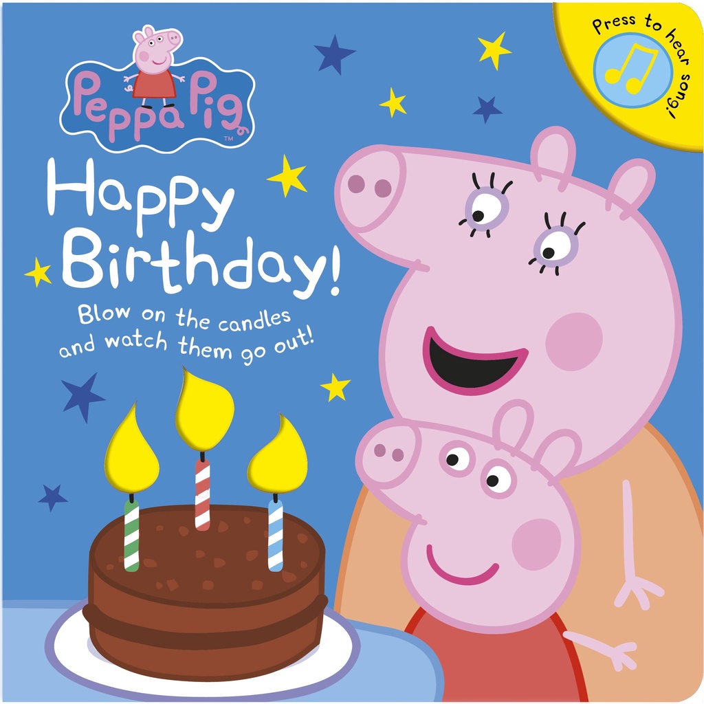 Peppa Pig: Happy Birthday! หนังสือเด็ก ภาษาอังกฤษ บอร์ดบุ๊ค กดมีเสียง Board Book เป๊บป้า #09049 [Z]