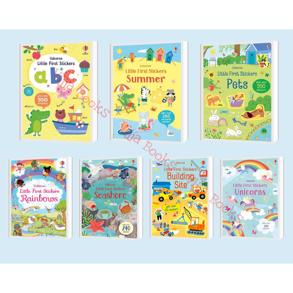 Usborne Little First Stickers หนังสือเด็ก สติ๊กเกอร์ ภาษาอังกฤษ ปกอ่อน Building Site Pets Seashore เลือกเล่มได้ [Z]