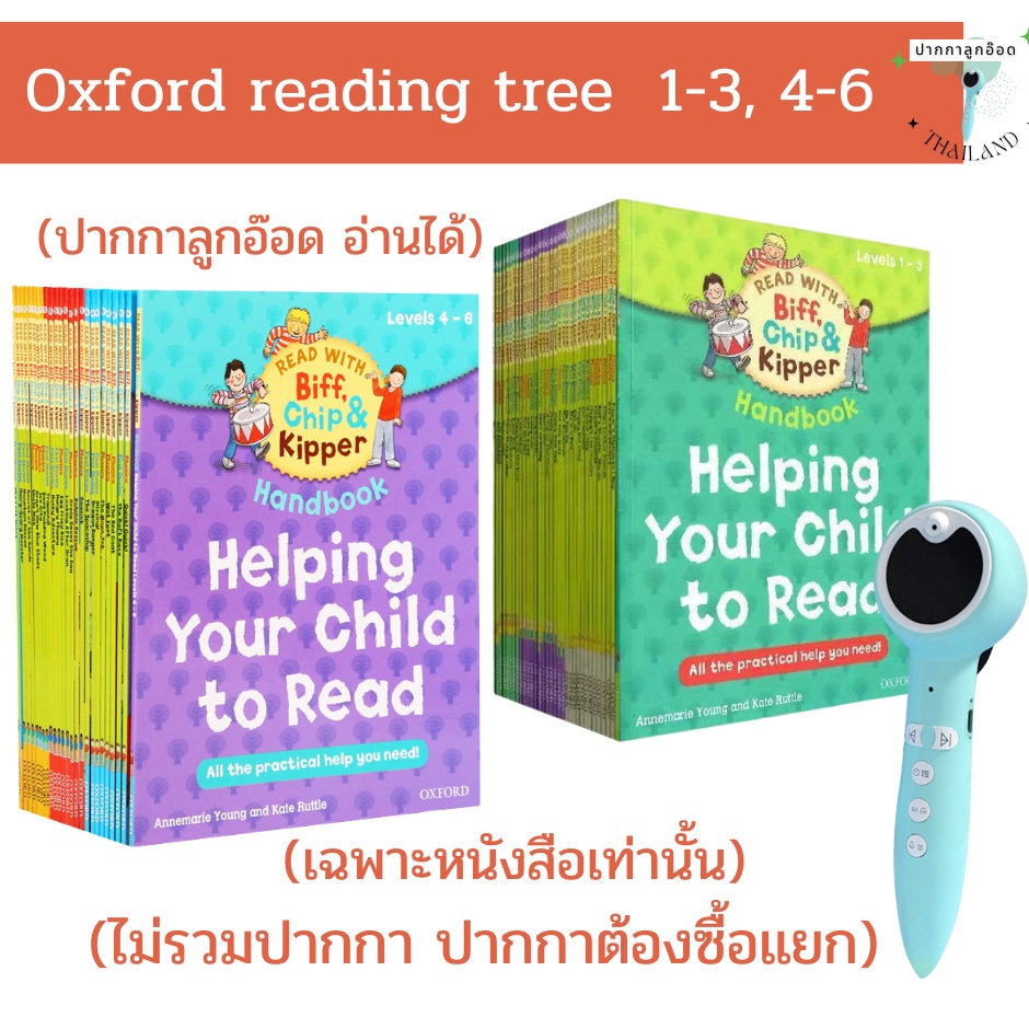 (พร้อมส่ง)  Oxford Reading Tree  Biff, Chip and Kipper   Level 1-12 สามารถเลือกเวอร์ชั่นสำหรับปากกาลูกอ๊อดอ่านได้