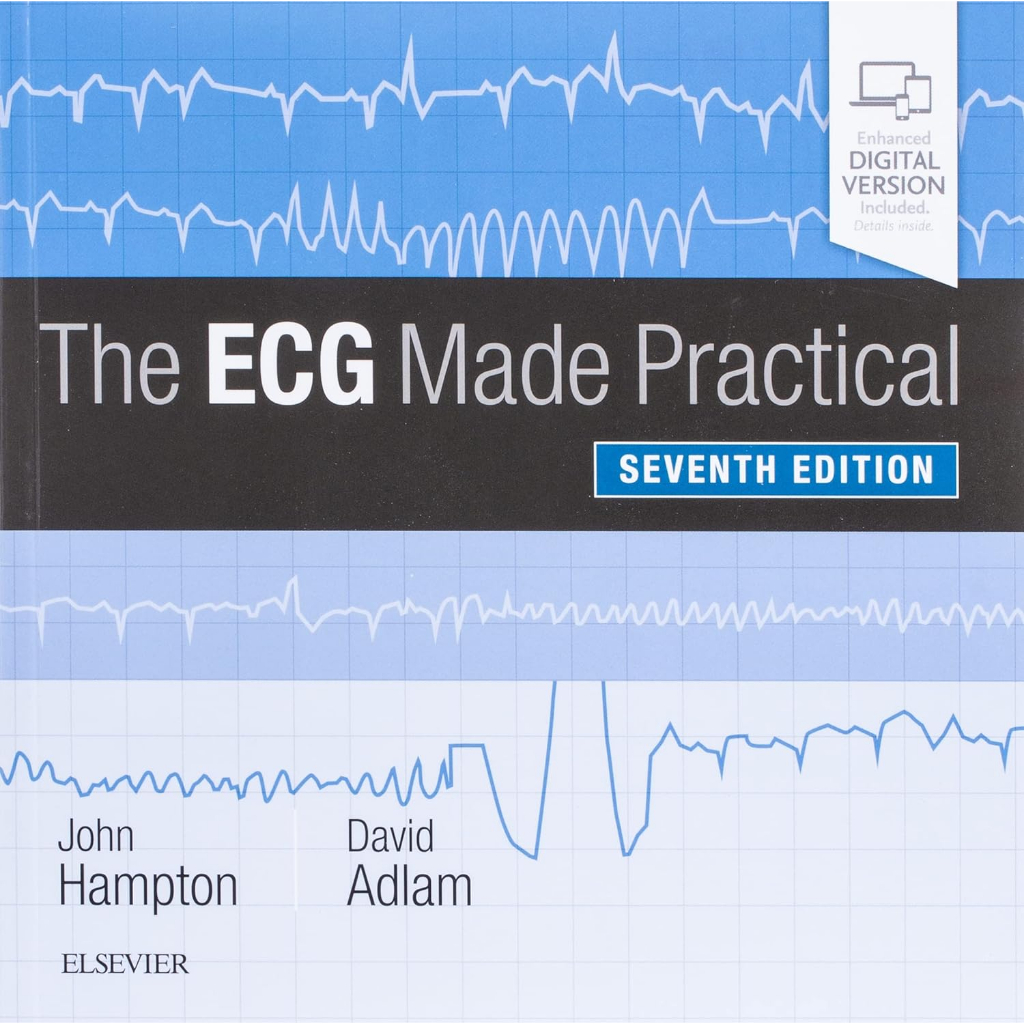 หนังสือ The ECG Made Practical คลื่นไฟฟ้าหัวใจ the made easy ekg electrocardiography ezy card plearn โรคหัวใจ cardiology