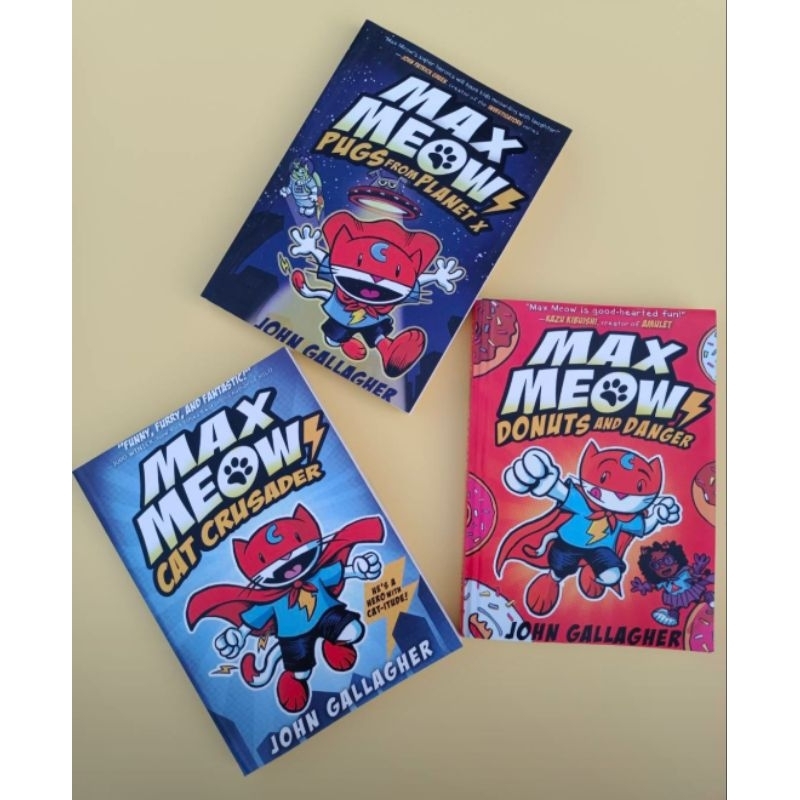 หนังสือชุด Max Meow 3 เล่ม หนังสือการ์ตูน ภาษาอังกฤษ Comic Book สำหรับเด็ก