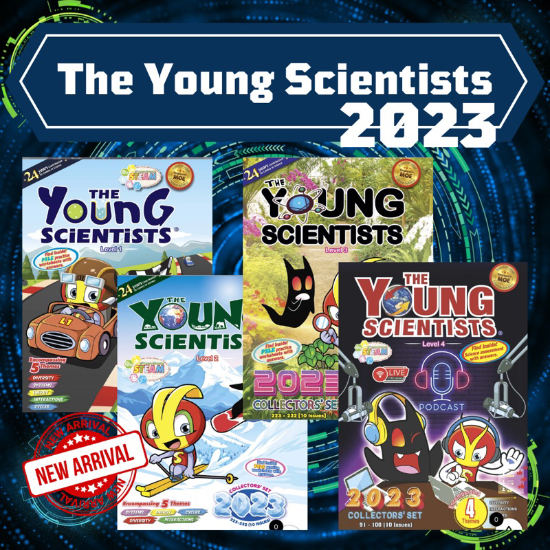 หนังสือชุด Young Scientist 2022 2023  level 1-4 การ์ตูน วิทยาศาสตร์ การ์ตูนความรู้ stem ใหม่ ล่าสุด