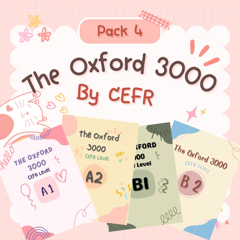 หนังสือรวมคำศัพท์ The Oxford 3000 by CEFR Level (A1,A2,B1,B2)